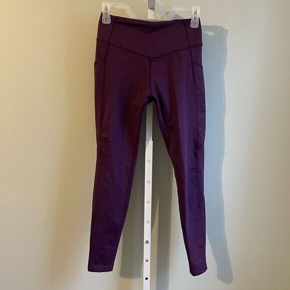 Baleaf Purple Athletic Leggings with Side Pockets - Picture 1 of 4